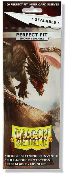 Dragon Shield Perfect Fit sealable card sleeves - smoke
